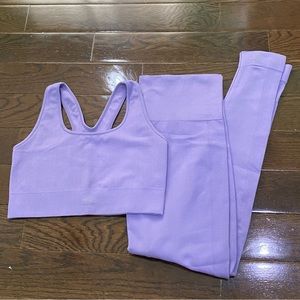 Setactive Nostalgia (purple) Sculptflex set: Box cut bra and leggings